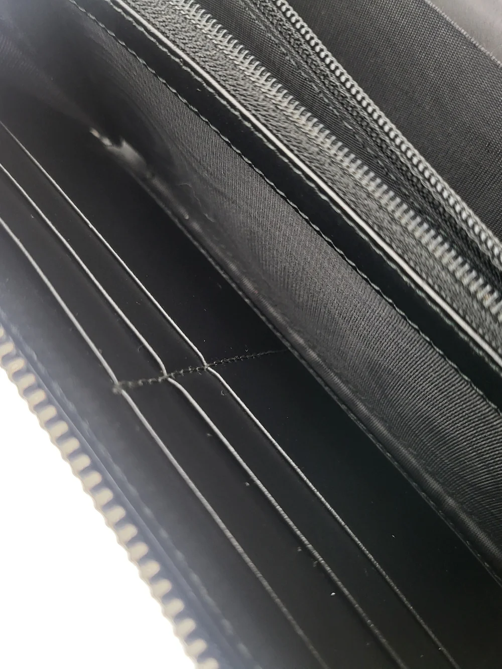 Gucci Black Embossed Calfskin Leather GG Motif Long Zip Wallet..Auth. w/COA.